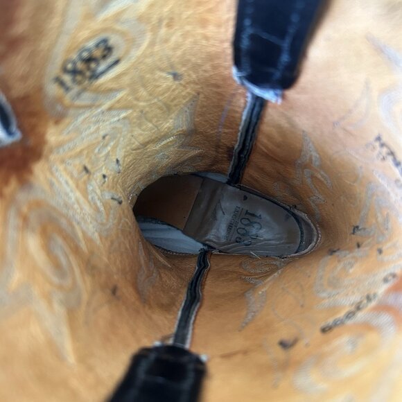 Lucchese 1883 Black N7496R4 Western Cowboy Boots Mens 11 D - Picture 6 of 12